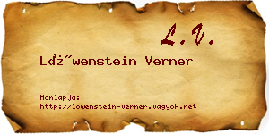 Löwenstein Verner névjegykártya